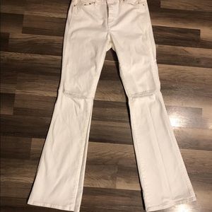 H&M distressed flare jeans